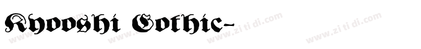Kyooshi Gothic字体转换
